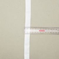 Einfassband, elastisch, eine Seite glänzend, 19mm breit, weiß Bild 4