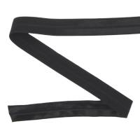 Einfassband, elastisch, eine Seite glänzend, 19mm breit, schwarz Bild 3