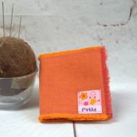 Nadelbuch pink mit orange, Nadelmäppchen, Nadelheft für Nähnadeln Bild 1