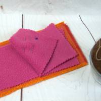 Nadelbuch pink mit orange, Nadelmäppchen, Nadelheft für Nähnadeln Bild 2