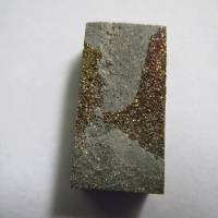 Pyrit auf Tonstein - Unikat, Edelsteinanhänger, gebohrt, Kristallgrotte Bild 1