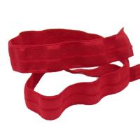 Einfassband, elastisch, eine Seite glänzend, 19mm breit, rot Bild 1