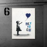 Streetart "Let it go" Version handgemalt, 40x30cm Bild 1