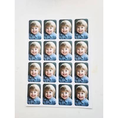 Aufkleberbogen/Sticker, DIN A4 mit eigenem Foto 