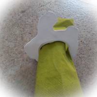 Serviettenhalter Huhn - 1 Figur aus hochwertigem Stuckgips zum selber Malen Bild 2