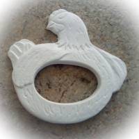 Serviettenhalter Huhn - 1 Figur aus hochwertigem Stuckgips zum selber Malen Bild 4