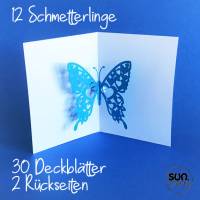 Plottdatei Pop-Up Karte 3D Schmetterling „Ein lieber Gruß“, zum Valentinstag, zur Geburt oder zum Geburtstag Bild 1