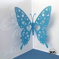 Plottdatei Pop-Up Karte 3D Schmetterling „Ein lieber Gruß“, zum Valentinstag, zur Geburt oder zum Geburtstag Bild 4