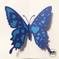 Plottdatei Pop-Up Karte 3D Schmetterling „Ein lieber Gruß“, zum Valentinstag, zur Geburt oder zum Geburtstag Bild 9