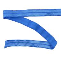 Einfassband, elastisch, eine Seite glänzend, 19mm breit, blau Bild 3