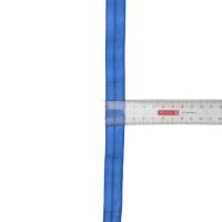 Einfassband, elastisch, eine Seite glänzend, 19mm breit, blau Bild 4