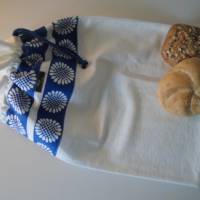 Brotbeutel *Nonno* blau Baumwolle weiß mit Kordel von friess-design Bild 3