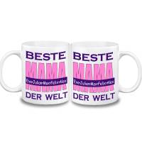 Tasse für die Beste MAMA der Welt mit Name des Kinder/der Kinder - Personalisierte Geschenkidee zum Muttertag - Farbwahl Bild 1