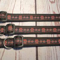 Hundehalsband Halsband "Pfoten-Liebe", rot, 29cm-45cm, 2,5cm breit Bild 4