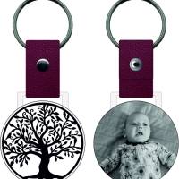 Schlüsselanhänger "Lebensbaum" Personalisierbar aus Edelstahl, Muttertag Gravur von Bild oder Foto von Traumgrav Bild 1