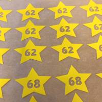 Bügelbild Sterne Kleidergrößen zum aufbügeln - 45 Stk. Freie Farbwahl - Wunschgrößen - Größen Nummern - Label für alle G Bild 8