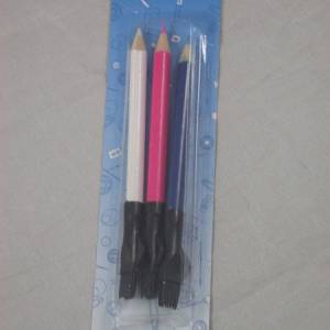 3 Markierstifte in blau, rosa und weiß Bild 1