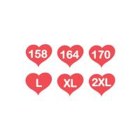 45 Herzen Bügelbild Kleidergrößen - Wunschfarbe - Wunschgrößen - Größen Nummern - Label für alle Größen Bild 1