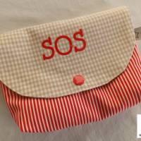 Medikamententasche klein " SOS " Notfalltasche Aufbewahrung für Medikamente Apotheke Bild 1
