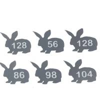 Bügelbild Kleidergrößen Hasen  - 40Stk - Freie Farbwahl - Wunschgrößen - Größen Nummern - Label für alle Größen Bild 1