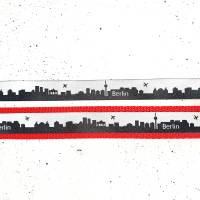 2 m oder mehr Berlin Skyline Webband in schwarz-weiß - Lieferung in einem Stück! Bild 2