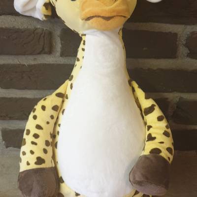 Giraffe - Kuscheltier individuell bestickt zur Geburt, Taufe, Geburtstag oder weiteren Anlässe