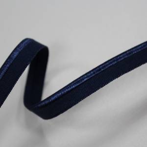 1 m elastisches Paspelband uni dunkelblau, 43610 Bild 1