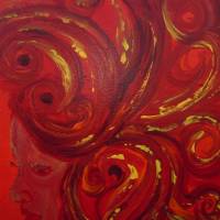 Acrylbild RED DIVA Acrylmalerei Gemälde auf Keilrahmen abstrakte Kunst Wanddekoration abstrakte Malerei Gesicht Bild 6