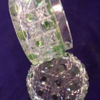 Vintage  Art Deco Glasdose Schmuckdose Kristallglas Bild 8