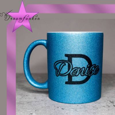 Personalisierte Tasse Glitzer / Namestasse / Geschenk / Weihnachten