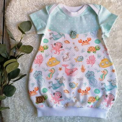 Gr. 74 T-Shirt / Ballonkleid - Unterwasser