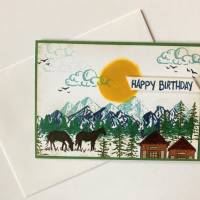 3D Geburtstagskarte für Outdoorfans und Pferdesport Handarbeit Stampin Up! Bild 1