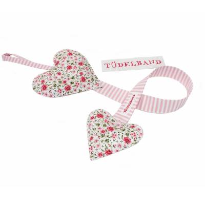 Haarspangenhalter ...Tüdelherzen...rosa...geblümt