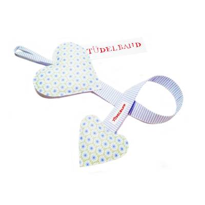 Haarspangenhalter ...Tüdelherzen...hellblau...grün