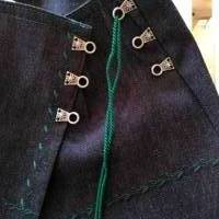 Jeans Wickelrock mit Stickerei und Schnürung passend für die Größen 36 - 40 Bild 6