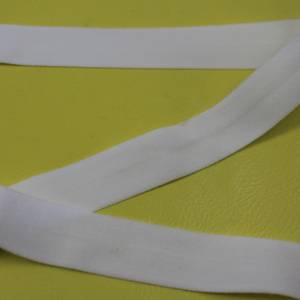1m elastisch Einfassband, Schrägband 20mm weiß Bild 1