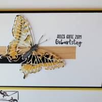 Stampin'Up! 3D Glückwunschkarte Geburtstagskarte mit Schmetterling Handarbeit UNIKAT Bild 1
