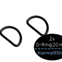 2 D-Ringe 20mm schwarzmatt Bild 1