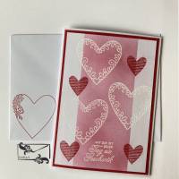 Valentinstagskarte Muttertagskarte Liebeskarte gefertigt in Handarbeit mit Stampin'Up Material u.a. Bild 1