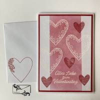 Valentinstagskarte Muttertagskarte Liebeskarte gefertigt in Handarbeit mit Stampin'Up Material u.a. Bild 2