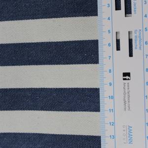 14,90 Euro/m  Jeans-Stoff, gestreift, dunkelblau Bild 2