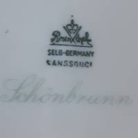 Vintage seltene Porzellanschalle Rosenthal Sanssouci Schönbrunn mit Fuß  sehr fein und sehr alt Bild 3