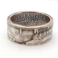 Silberring aus half Dollar  J.F. Kennedy USA personalisierbar Bild 4