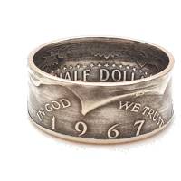 Silberring aus half Dollar  J.F. Kennedy USA personalisierbar Bild 5