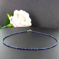 dunkelblaue Perlenkette Hämatin Mabè Perle Collier glänzender Hämatin Bild 1