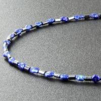 dunkelblaue Perlenkette Hämatin Mabè Perle Collier glänzender Hämatin Bild 3