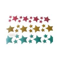 36 Sterne mega glitzer- Sparset Bügelbild Sterne in Wunschfarben Bild 1