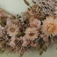 Trockenblumenkranz, liebevoll gebunden , Wandkranz, Türkranz, Durchmesser ca.35 cm Bild 3
