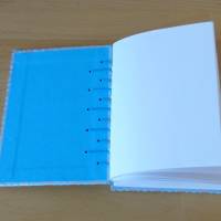 Notizbuch A6 - Quadrat Punkte Hellblau Silber // Tagebuch // Geschenk // Notizen // Erinnerungen Bild 5