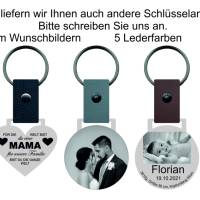 Schlüsselanhänger "Hochzeit" Personalisierbar aus Edelstahl, Gravur von Bild oder Foto von Traumgravur.de Mutter Bild 6